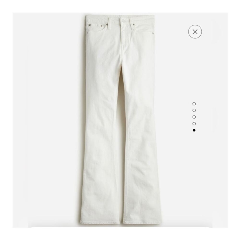 J. Crew White Skinny Flare Jeans Women's Size 28 Modern Flare Denim Pants - Picture 3 of 7
